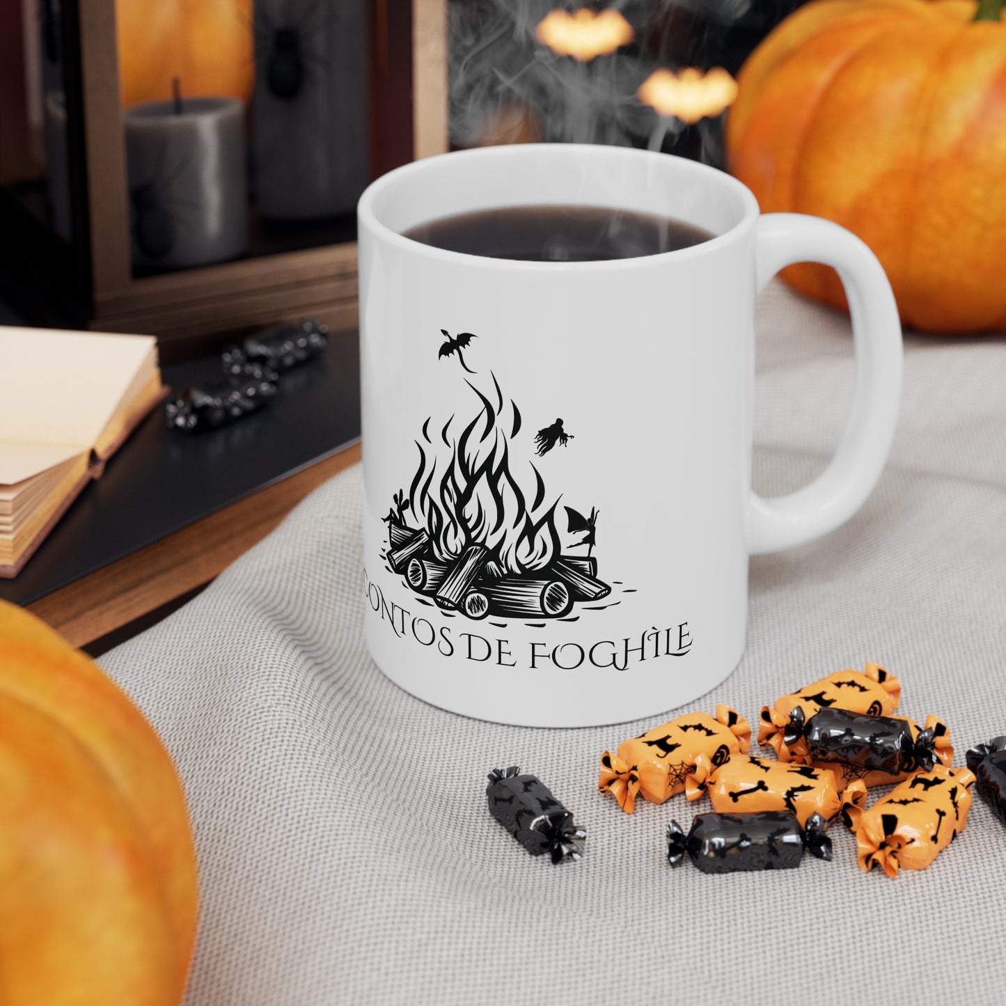 Contos de Foghìle, Ceramic Coffee Cup (white)