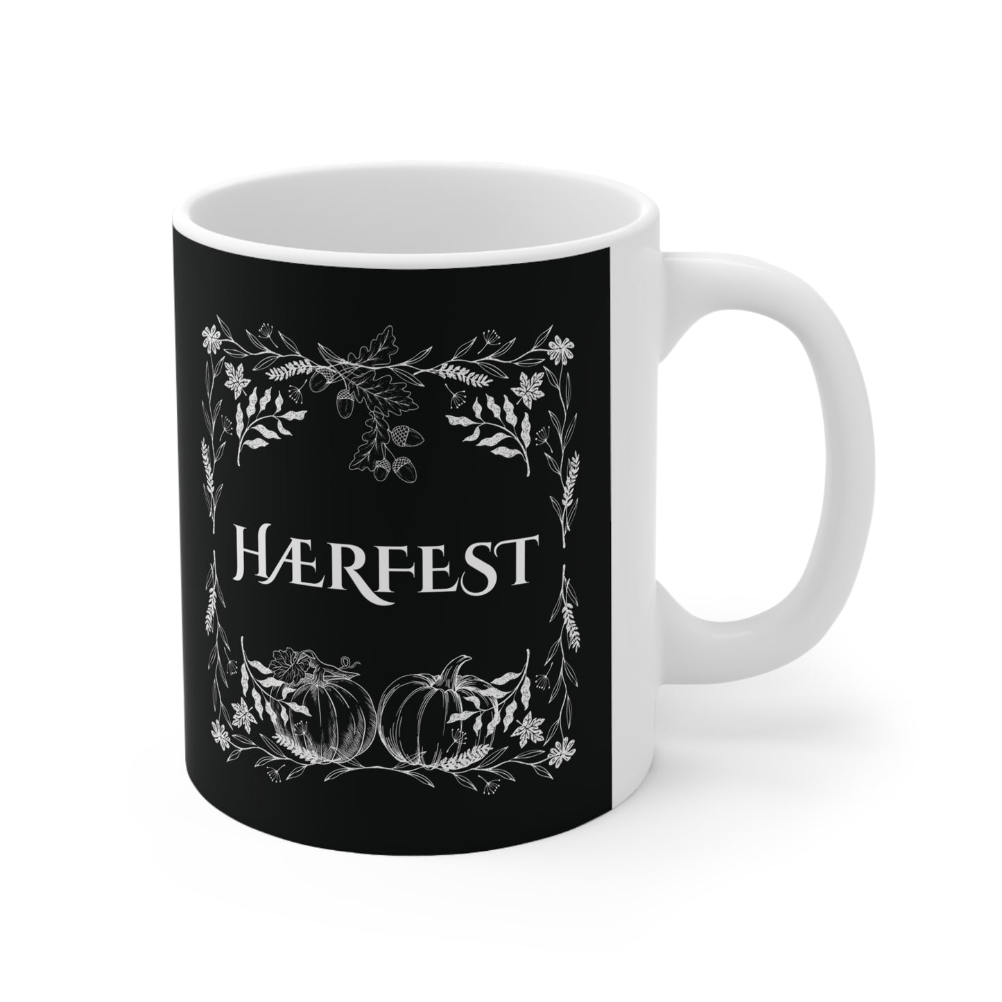 Hærfest, Ceramic Coffee Cup (Black)