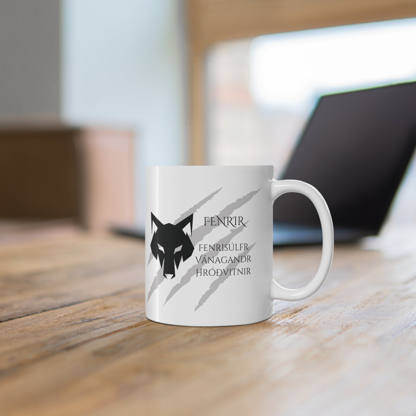 Fenrir, Ceramic Coffee Cup (white)