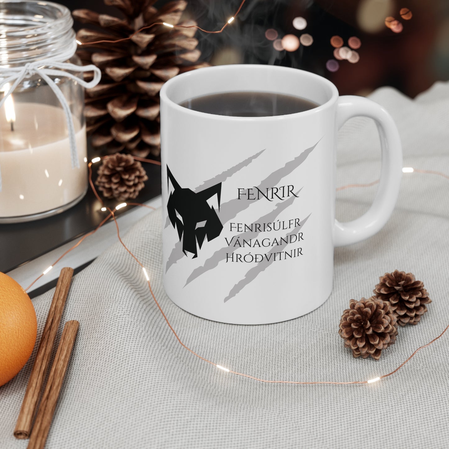 Fenrir, Ceramic Coffee Cup (white)