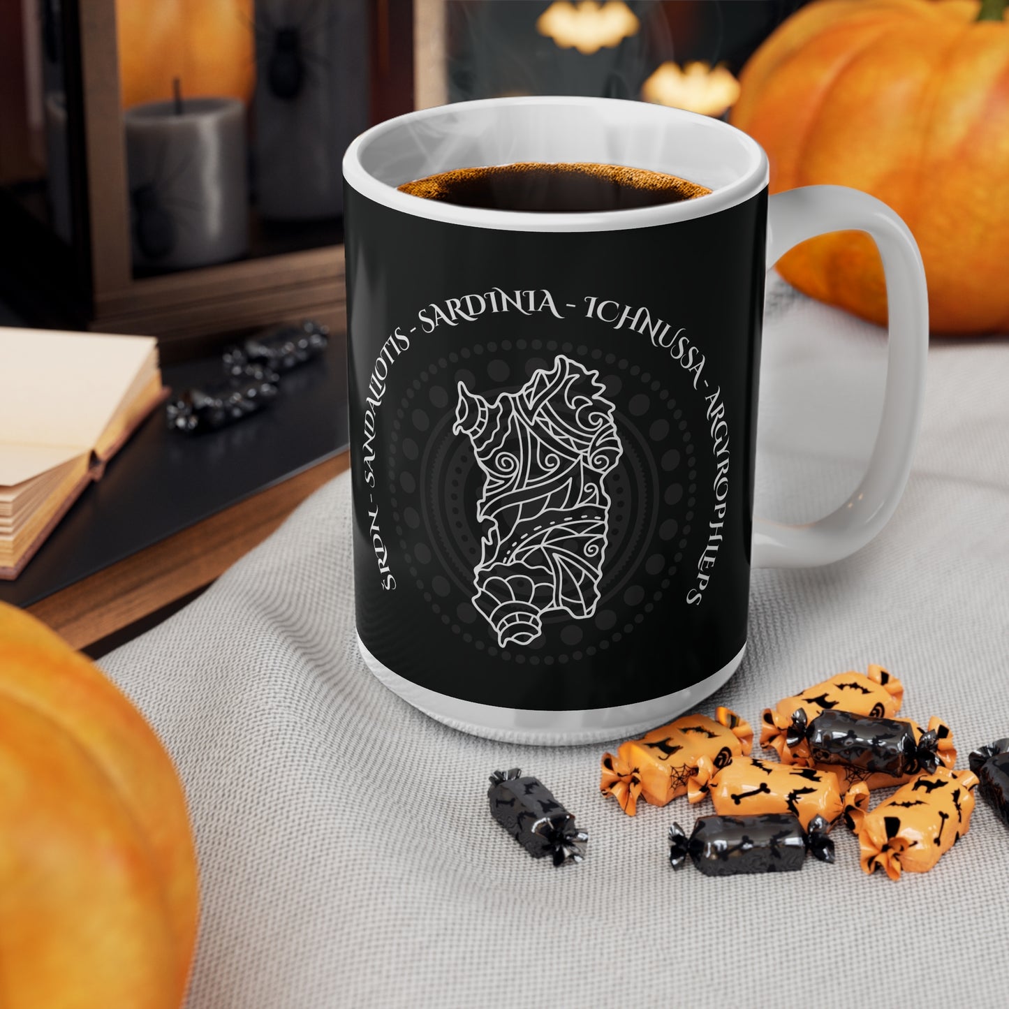 Sardinia, Ceramic Coffee Cup (black)
