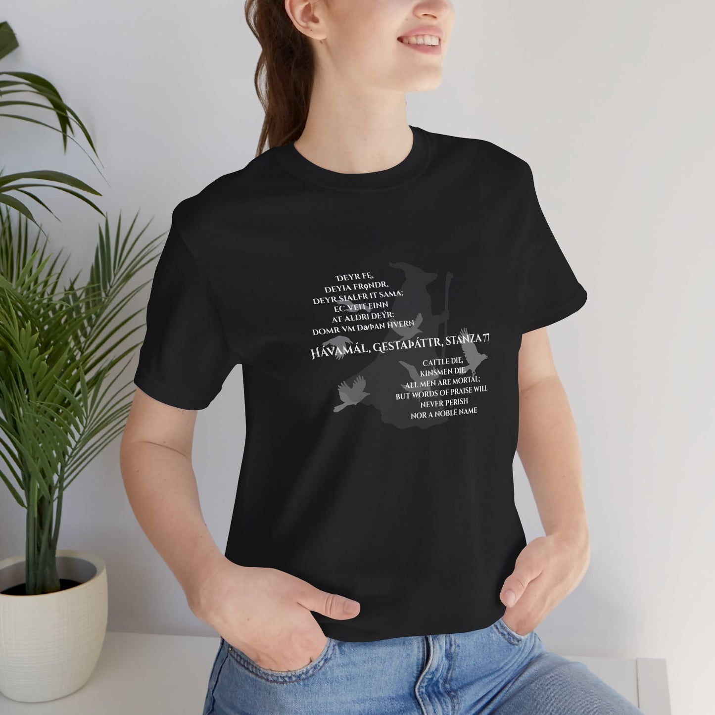 Hávamál - Stanza 77, Unisex Jersey T-shirt