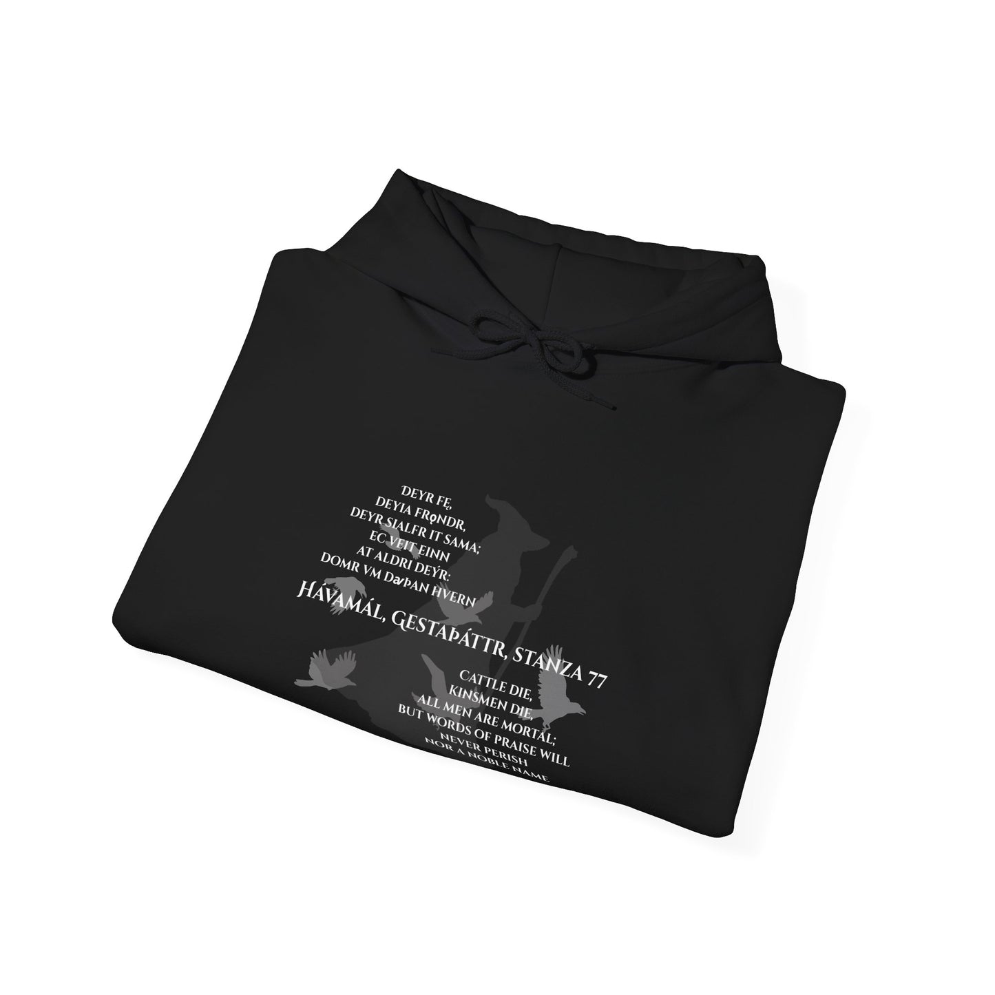 Hávamál - Stanza 77, Unisex Heavy Blend Hoodie