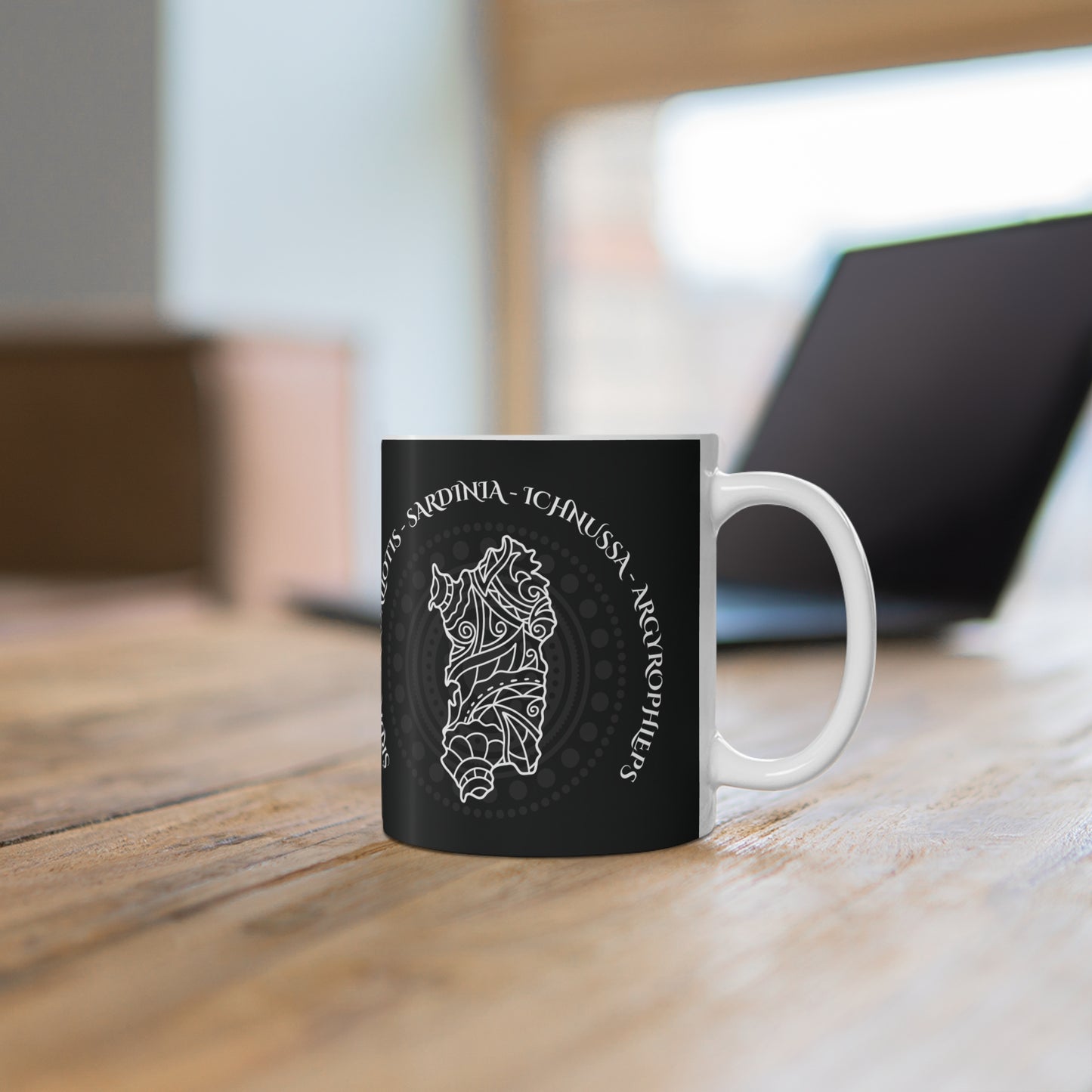Sardinia, Ceramic Coffee Cup (black)