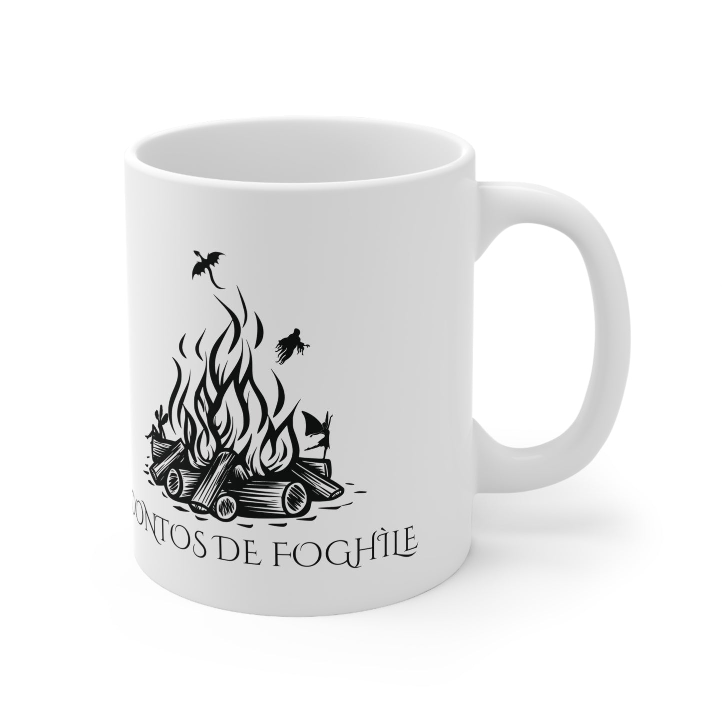 Contos de Foghìle, Ceramic Coffee Cup (white)