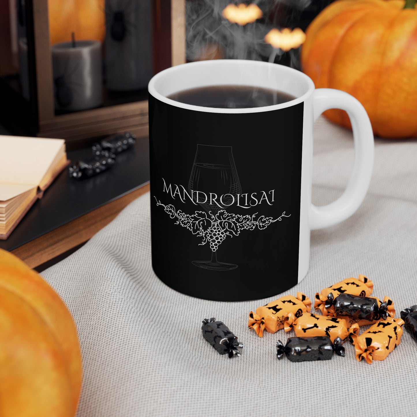 Mandrolisai, Ceramic Coffee Cup (black)