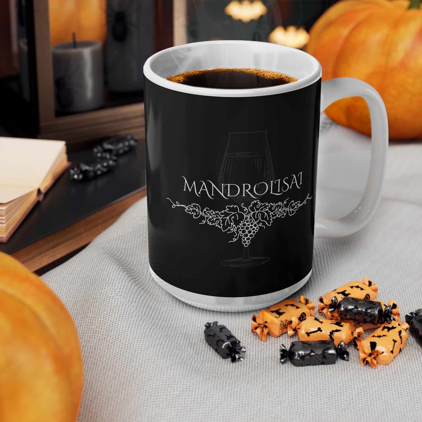 Mandrolisai, Ceramic Coffee Cup (black)