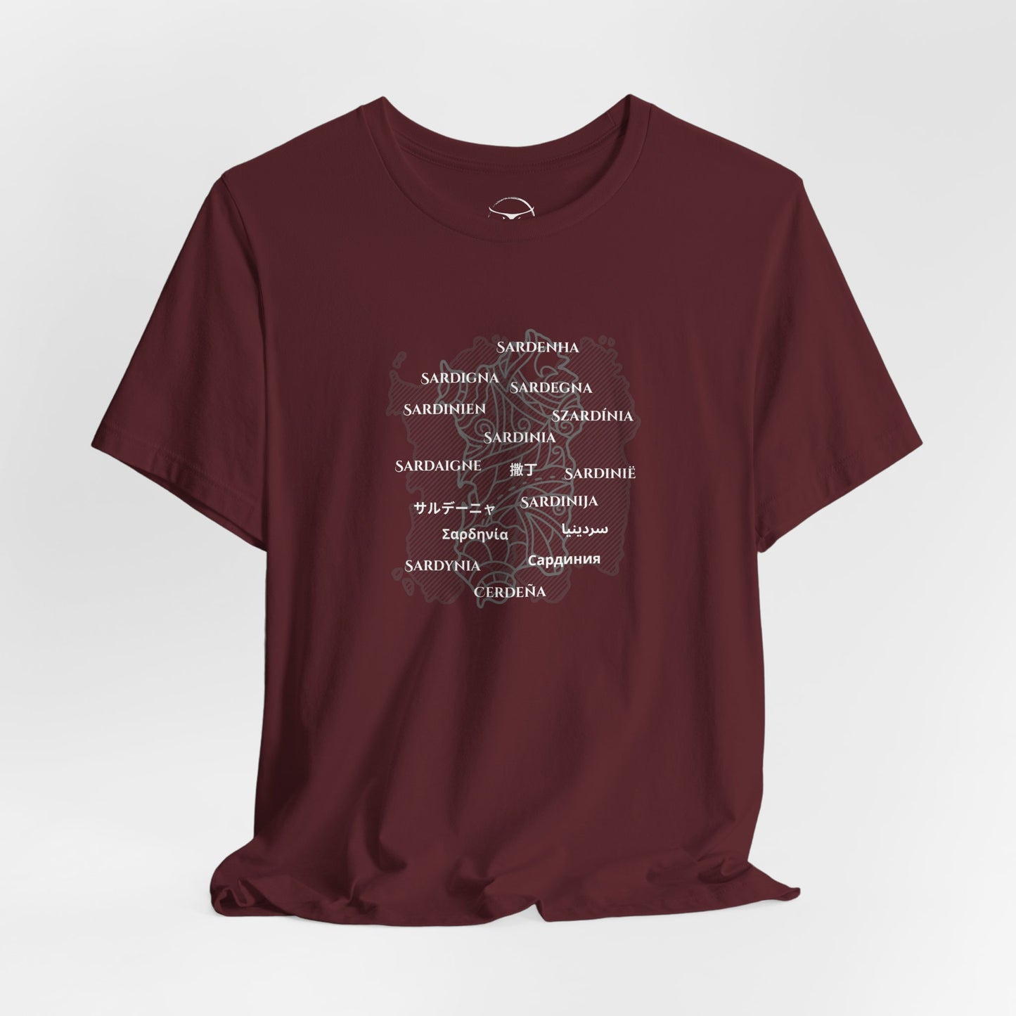 Multilingual Sardinia, Unisex Jersey T-shirt