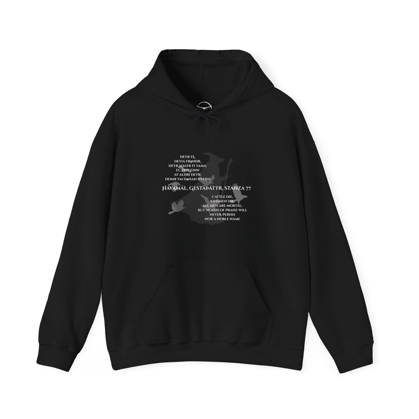 Hávamál - Stanza 77, Unisex Heavy Blend Hoodie