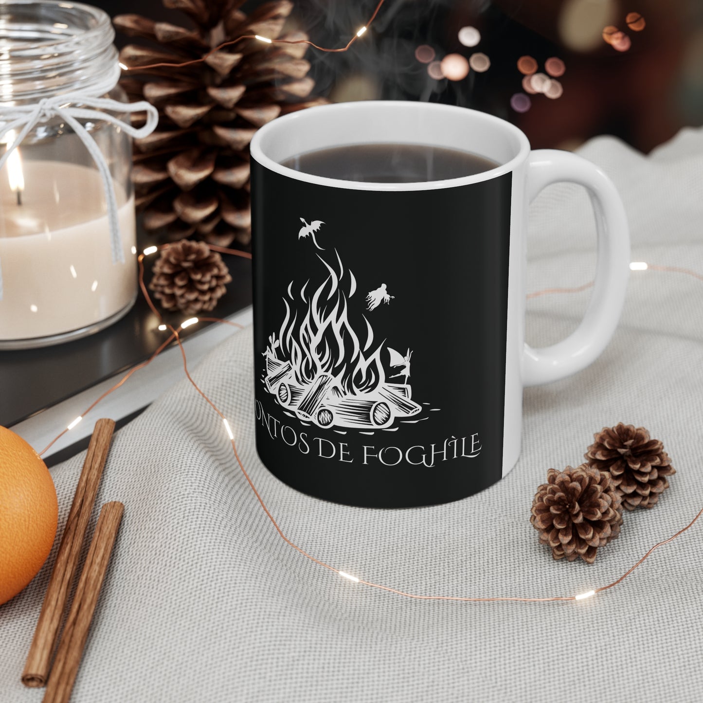 Contos de Foghìle, Ceramic Coffee Cup (black)