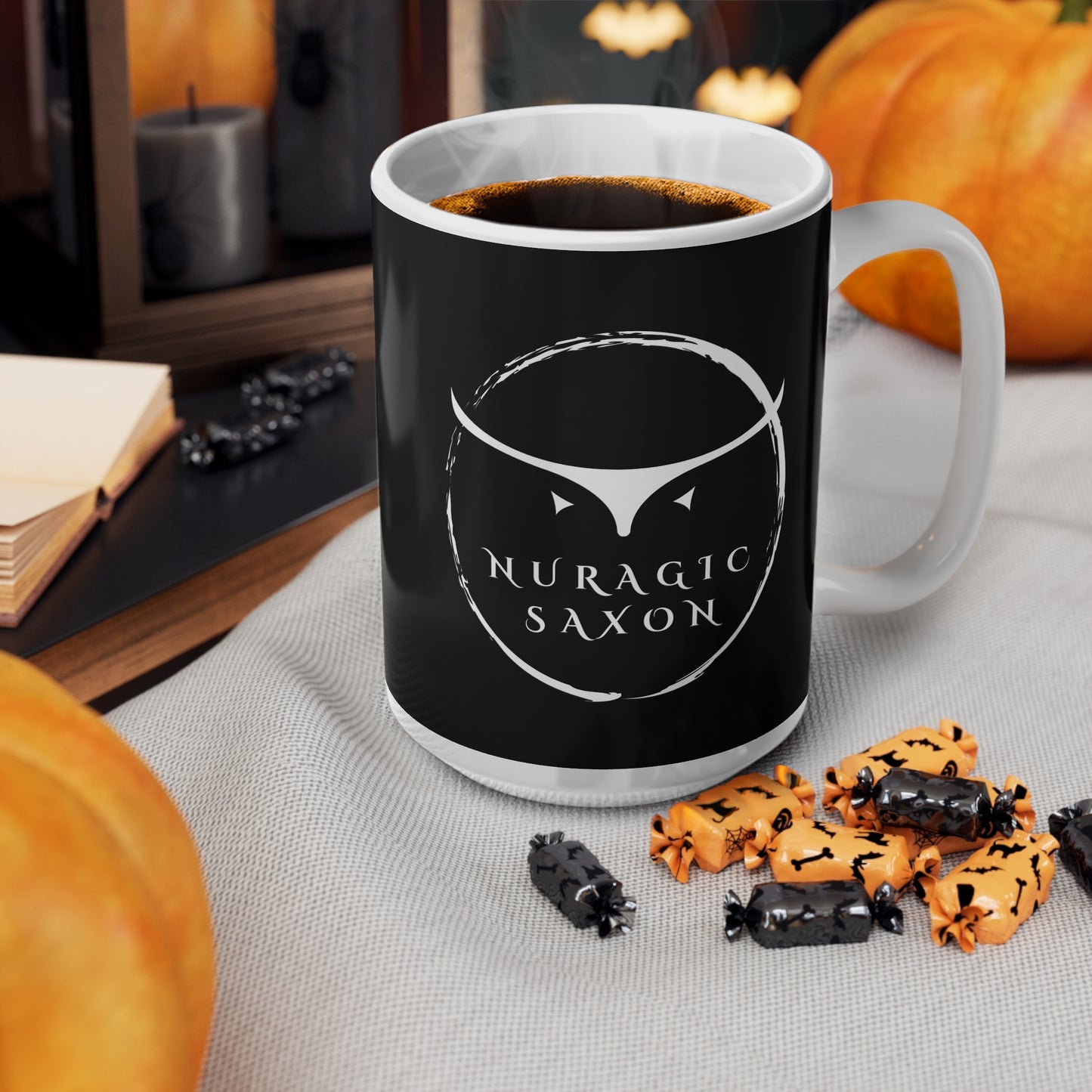 Nuragic Saxon, Ceramic Coffee Cup (black)