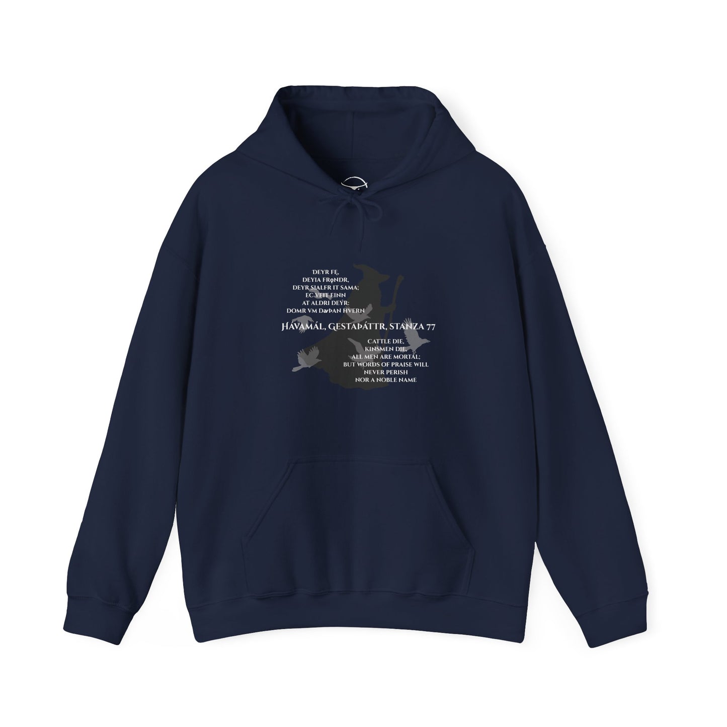 Hávamál - Stanza 77, Unisex Heavy Blend Hoodie
