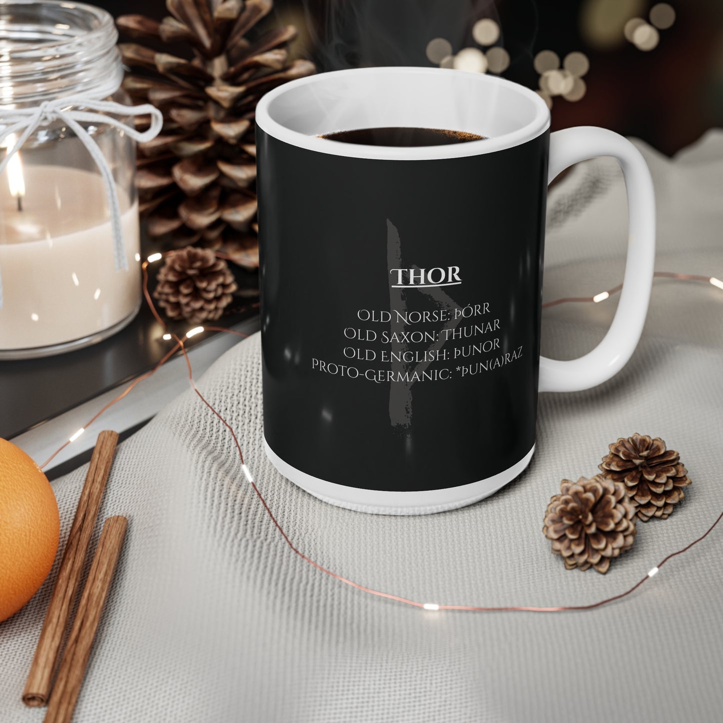 Thor, Ceramic Coffee Cup (black)