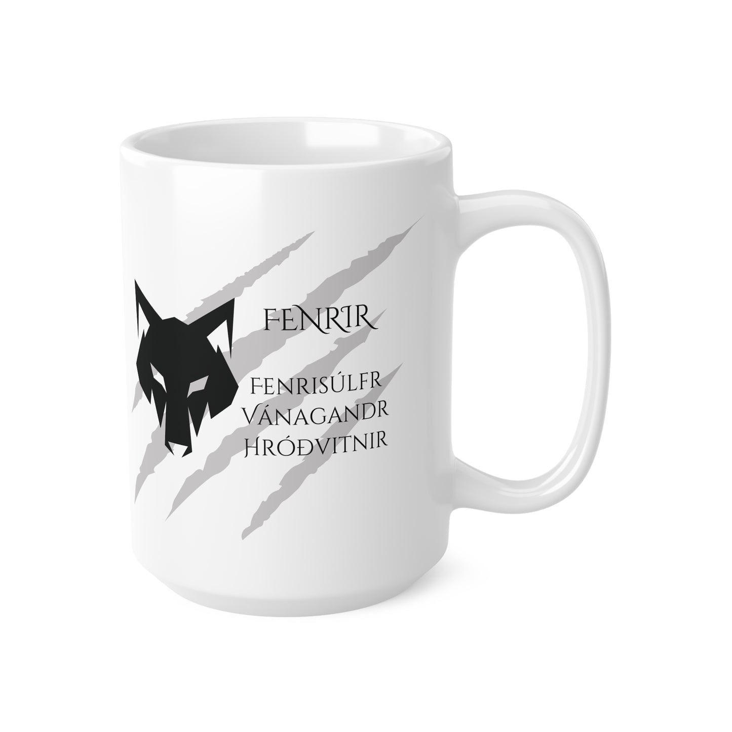 Fenrir, Ceramic Coffee Cup (white)