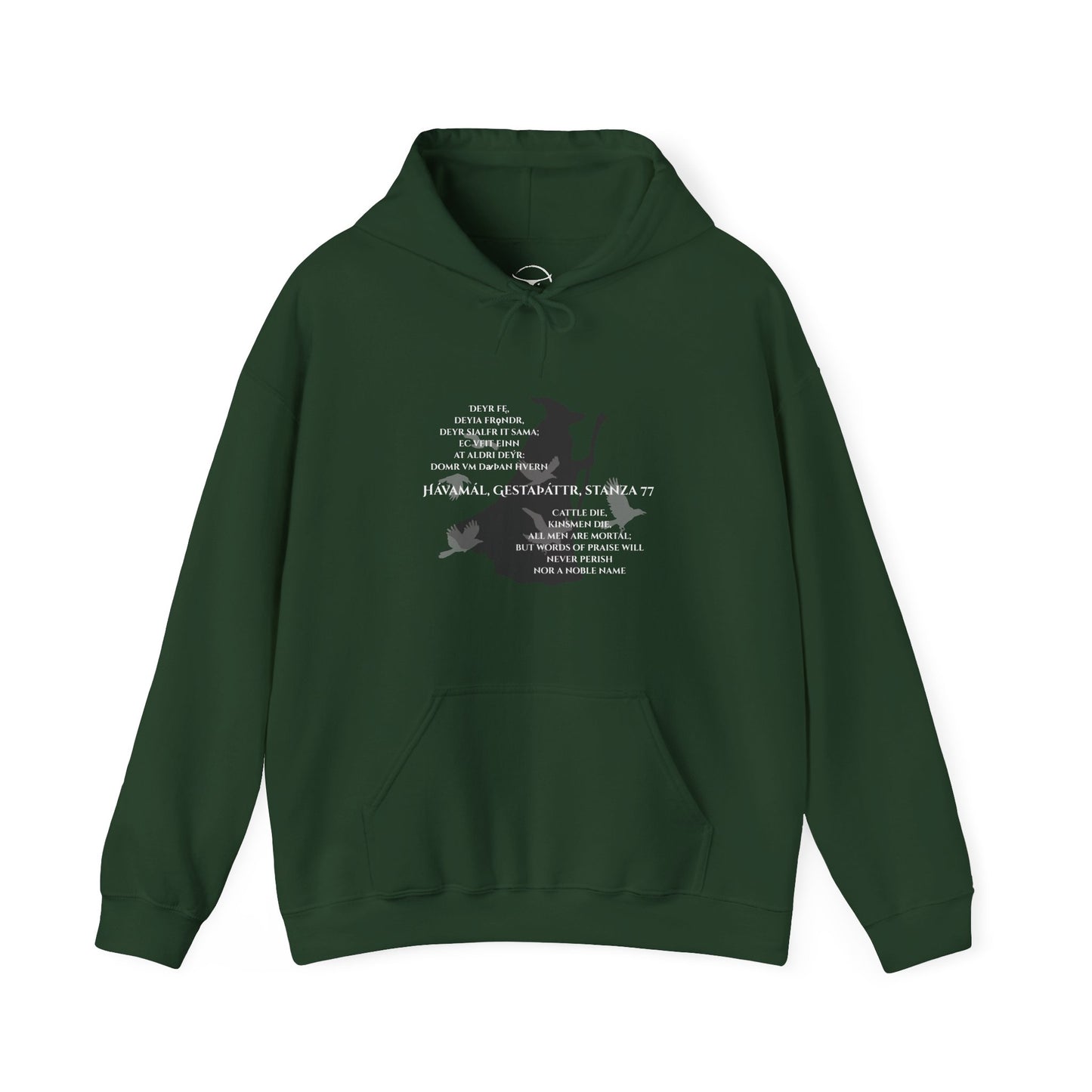 Hávamál - Stanza 77, Unisex Heavy Blend Hoodie