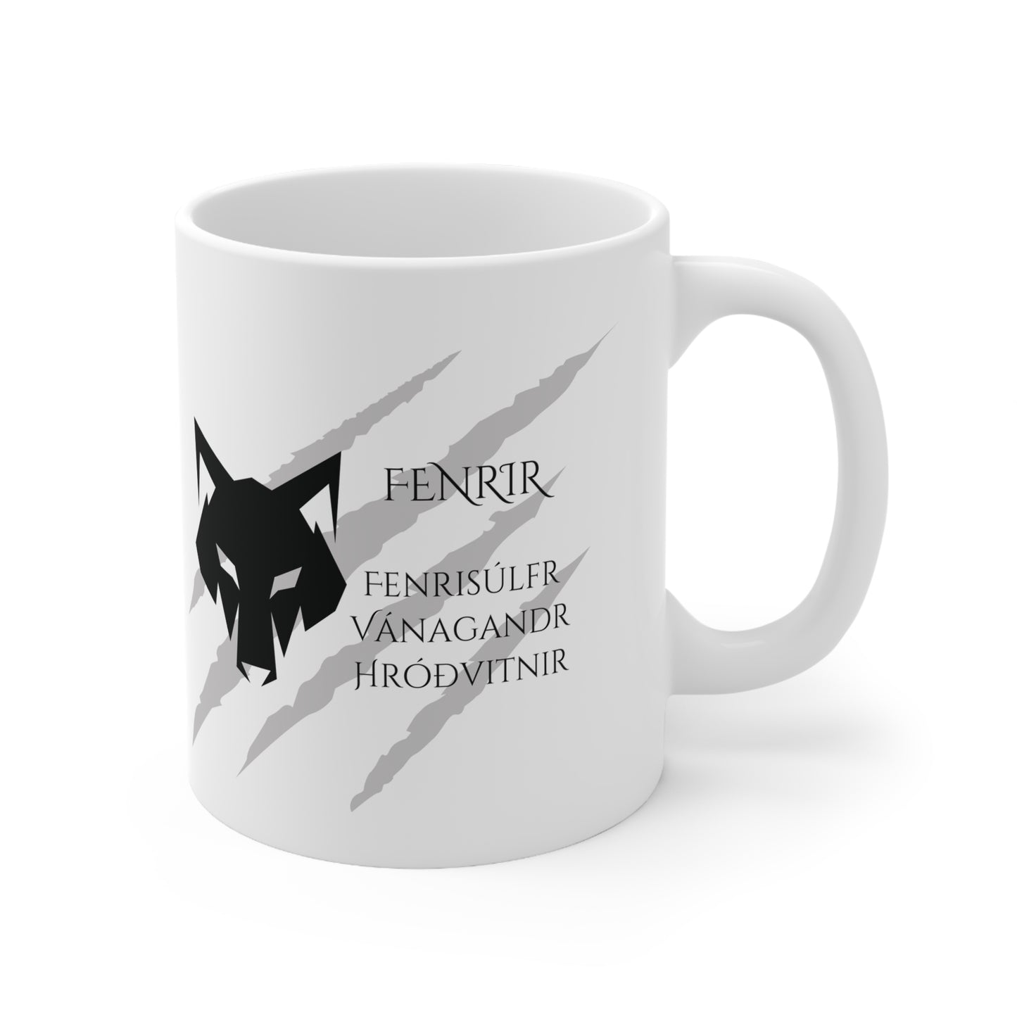 Fenrir, Ceramic Coffee Cup (white)