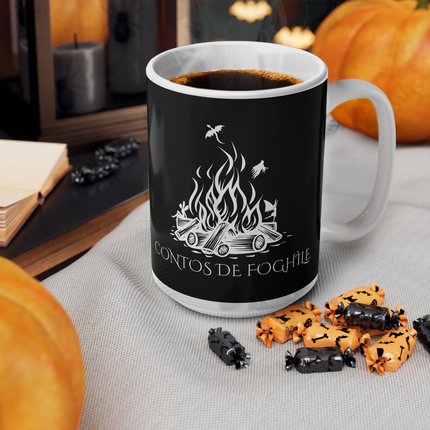 Contos de Foghìle, Ceramic Coffee Cup (black)