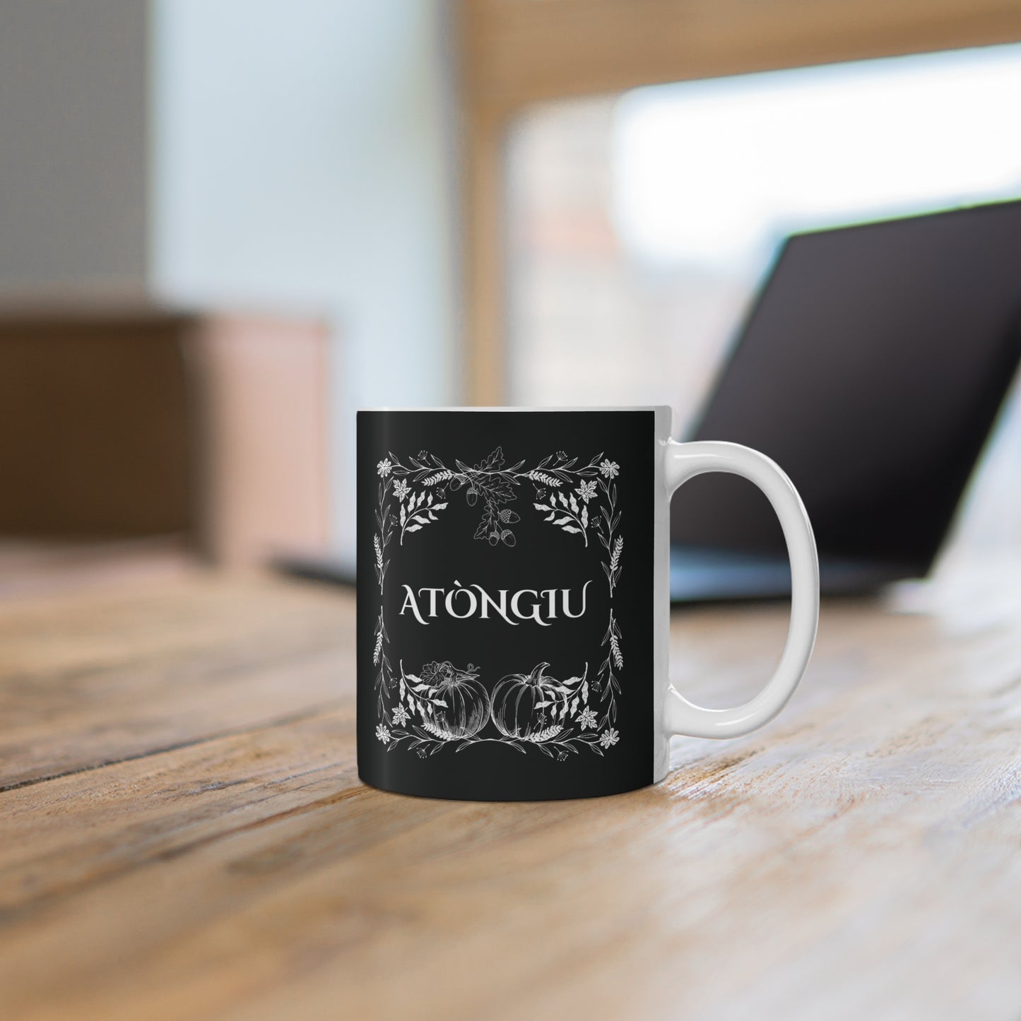 Atòngiu, Ceramic Coffee Cup (Black)