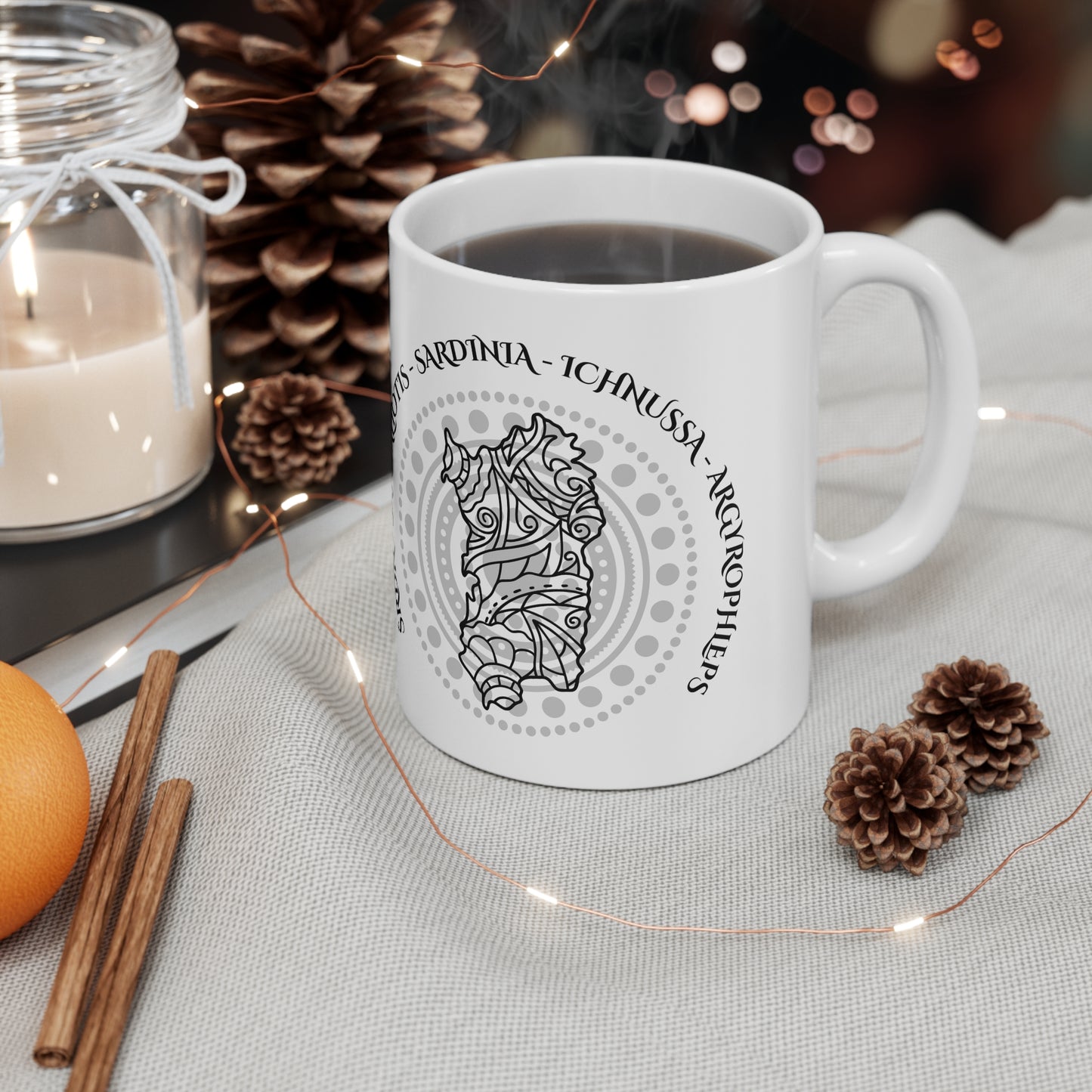 Sardinia, Ceramic Coffee Cup (white)