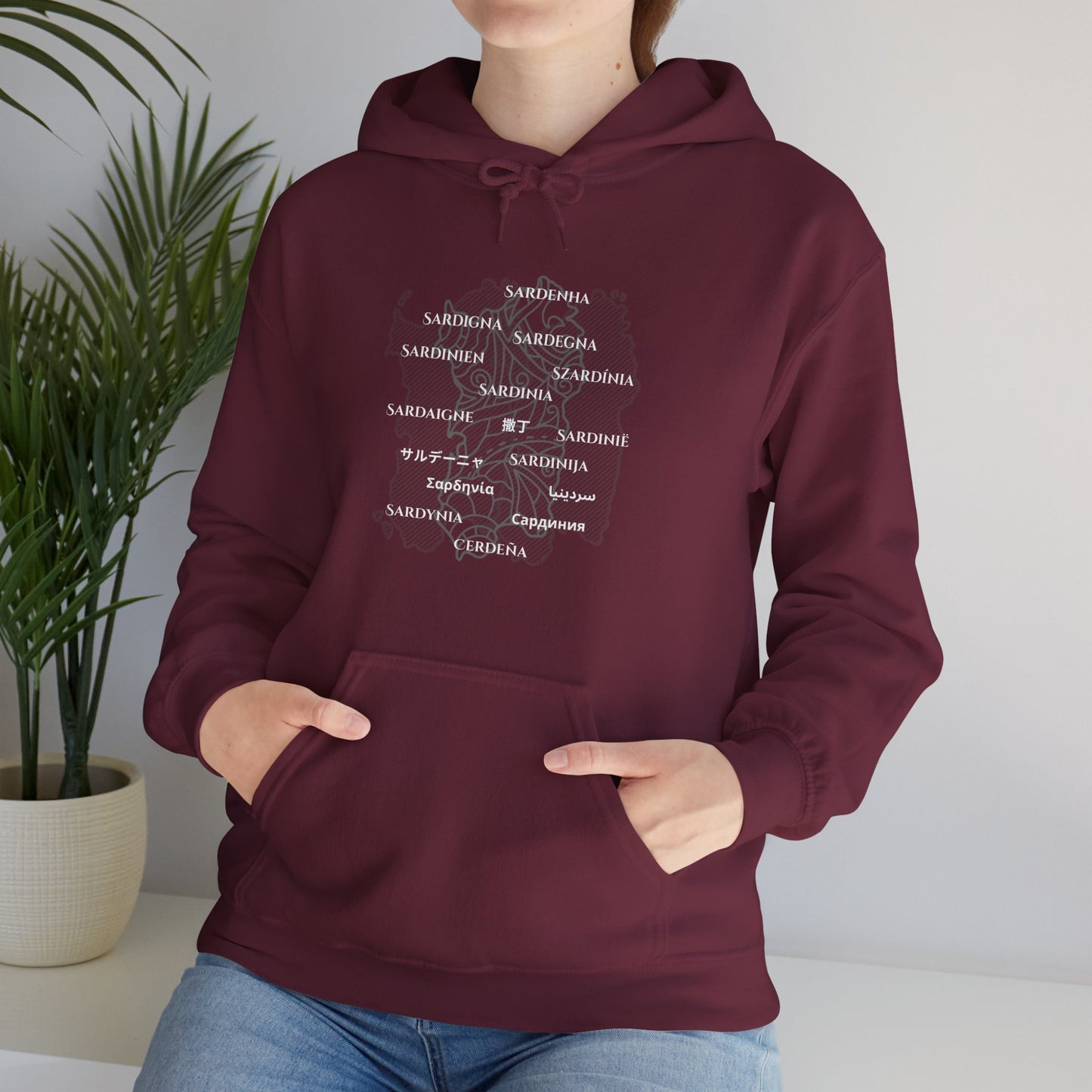 Multilingual Sardinia, Unisex Heavy Blend Hoodie