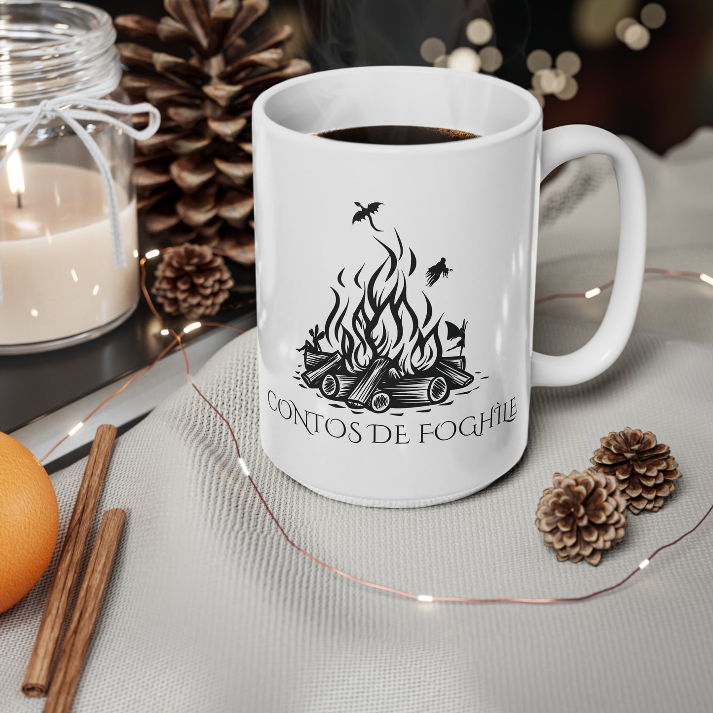 Contos de Foghìle, Ceramic Coffee Cup (white)