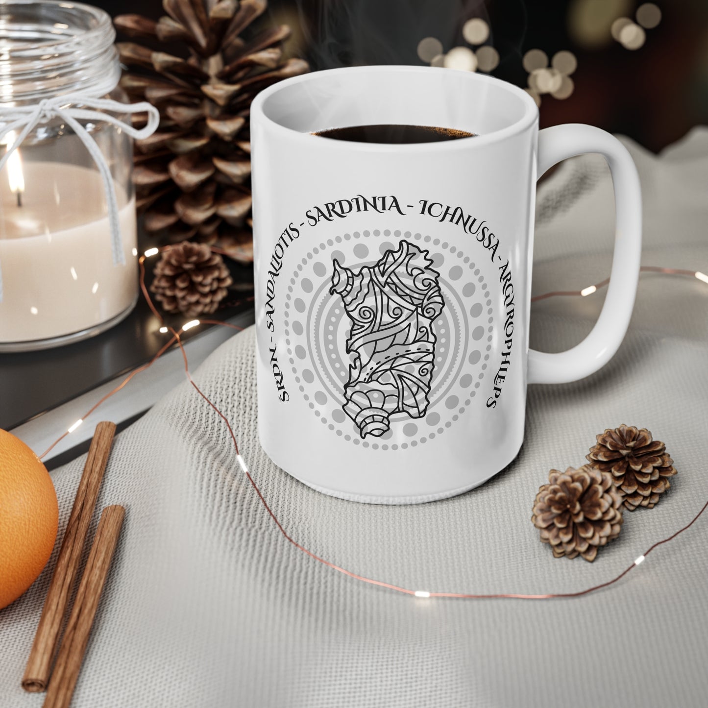 Sardinia, Ceramic Coffee Cup (white)