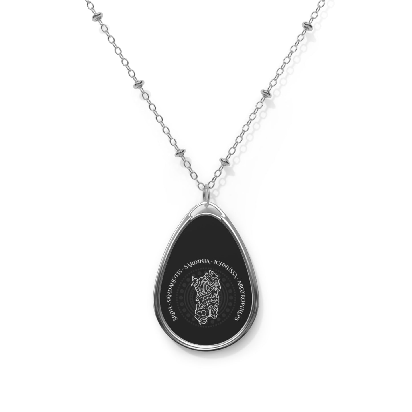 Sardinia, Oval Necklace (black)