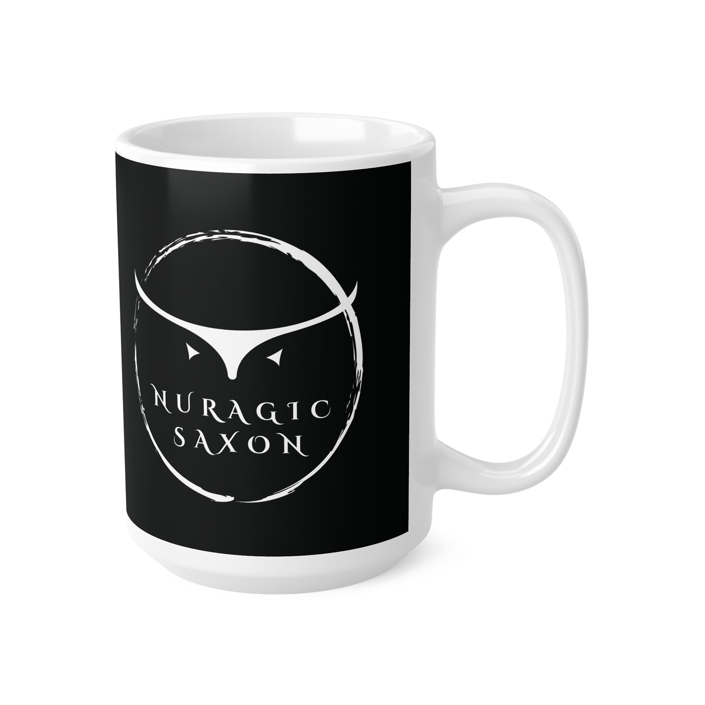 Nuragic Saxon, Ceramic Coffee Cup (black)