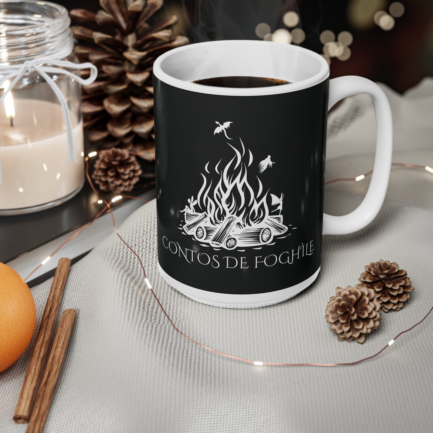 Contos de Foghìle, Ceramic Coffee Cup (black)
