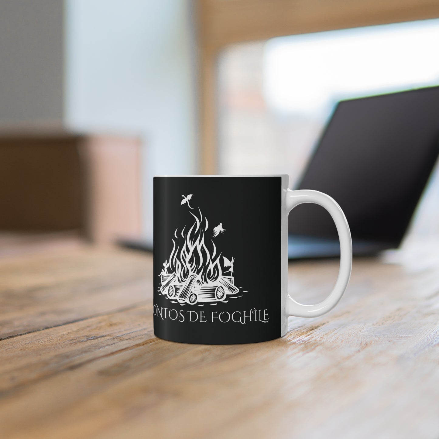 Contos de Foghìle, Ceramic Coffee Cup (black)