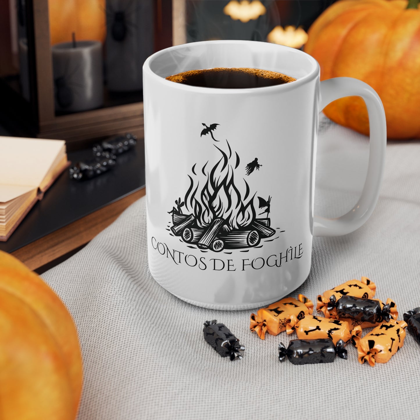Contos de Foghìle, Ceramic Coffee Cup (white)