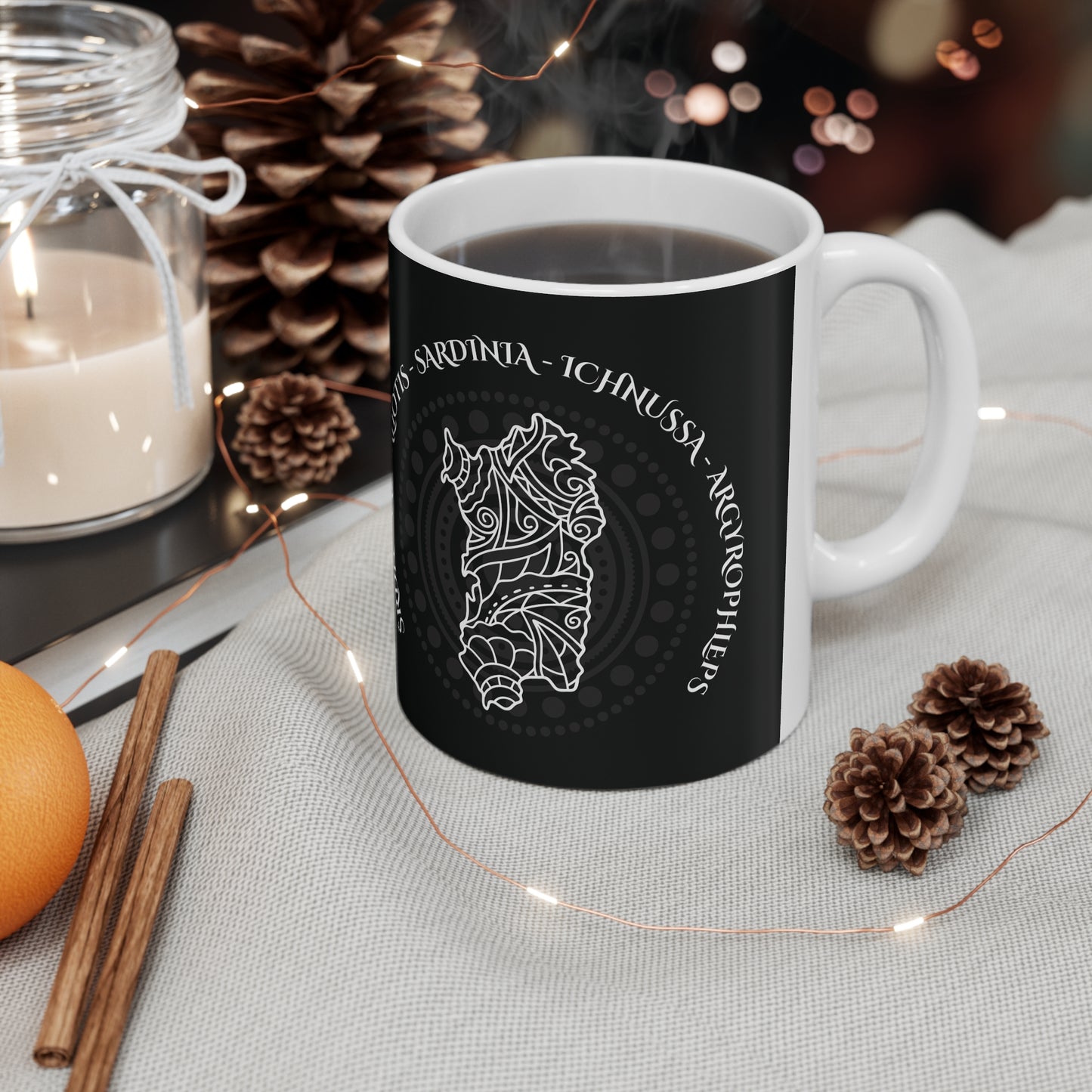 Sardinia, Ceramic Coffee Cup (black)