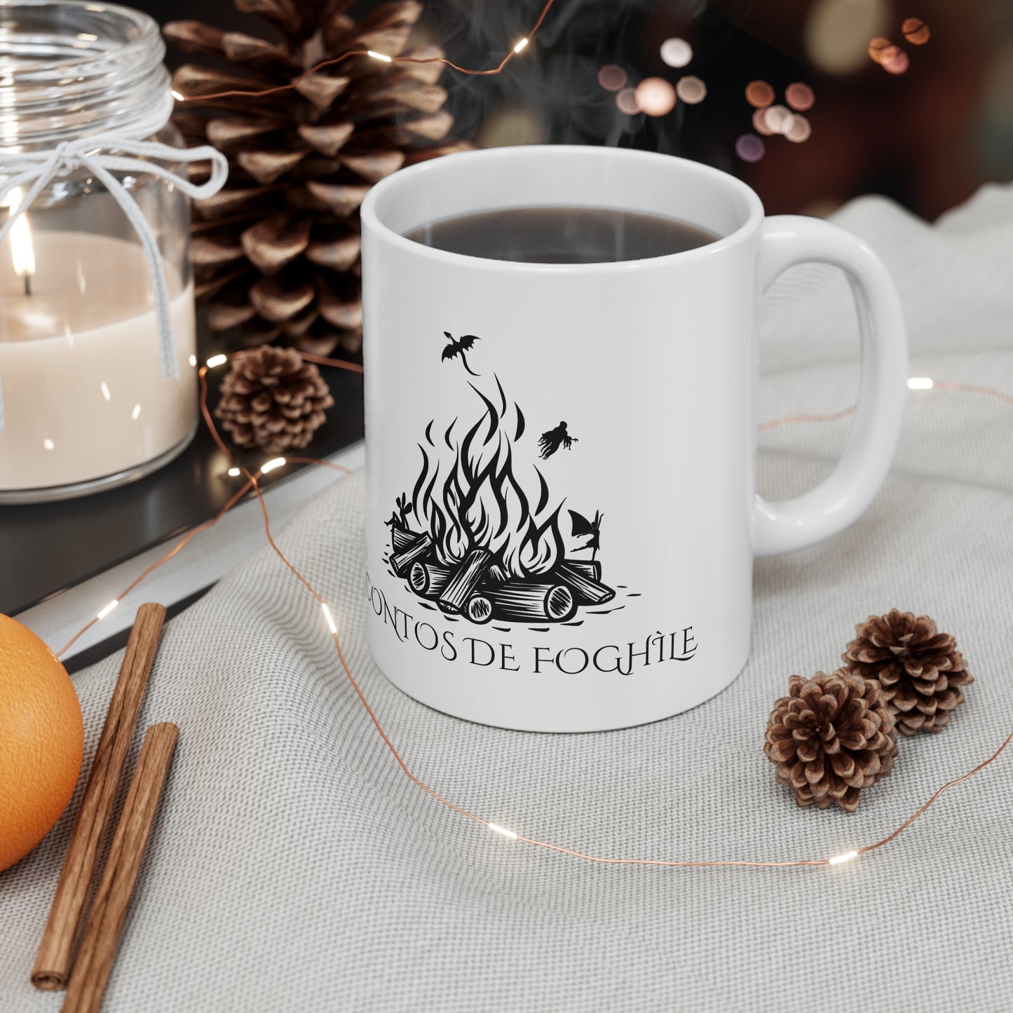Contos de Foghìle, Ceramic Coffee Cup (white)