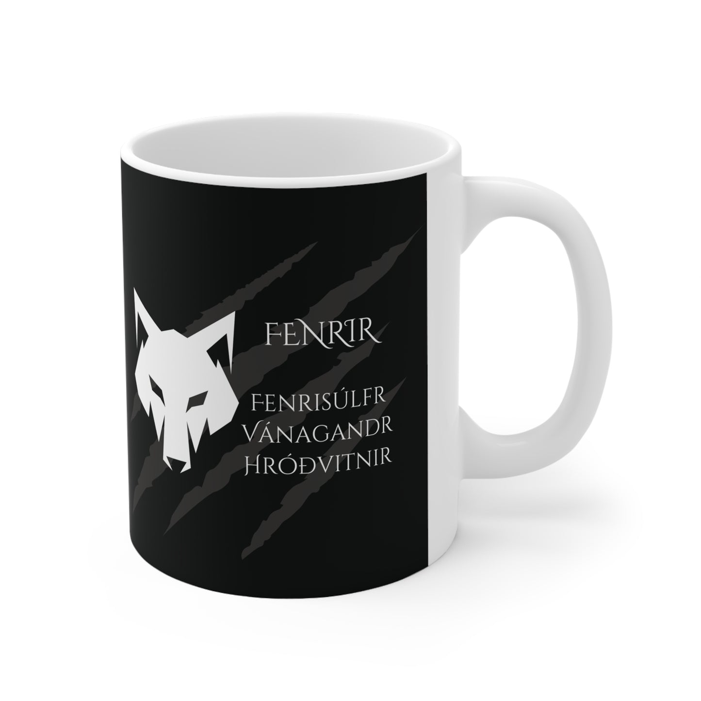 Fenrir, Ceramic Coffee Cup (black)