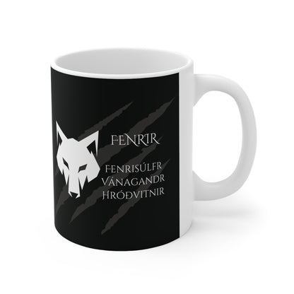 Fenrir, Ceramic Coffee Cup (black)