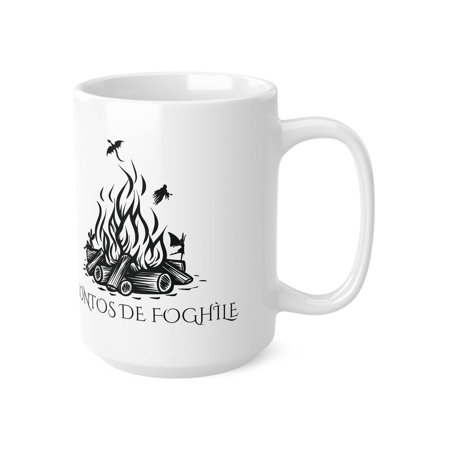 Contos de Foghìle, Ceramic Coffee Cup (white)