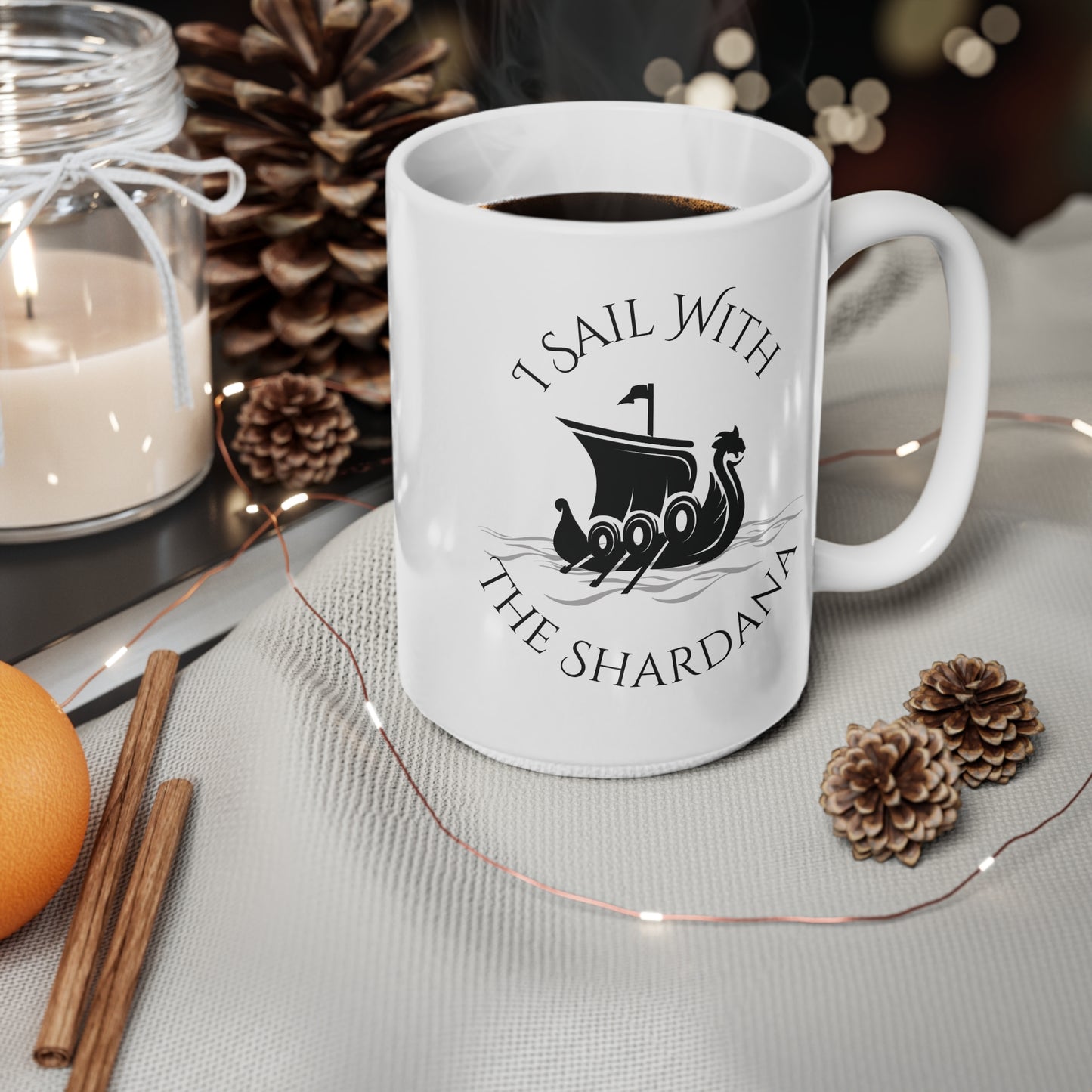 Shardana, Ceramic Coffee Cup (white)