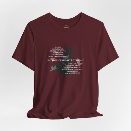 Hávamál - Stanza 77, Unisex Jersey T-shirt