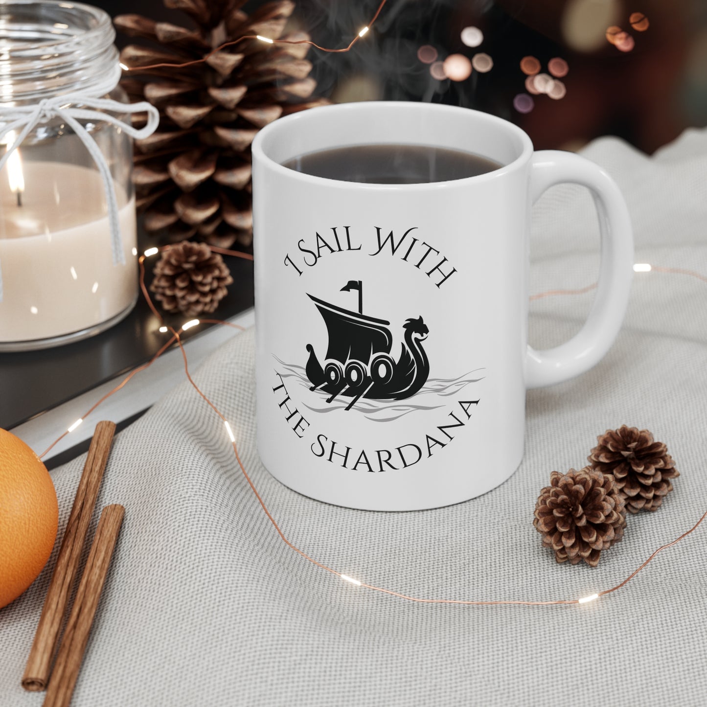 Shardana, Ceramic Coffee Cup (white)