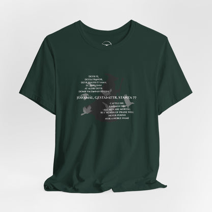 Hávamál - Stanza 77, Unisex Jersey T-shirt
