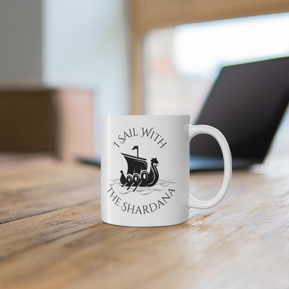 Shardana, Ceramic Coffee Cup (white)
