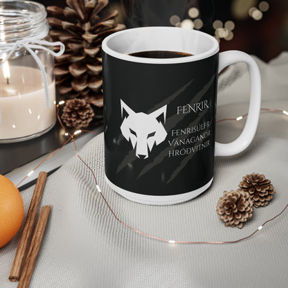 Fenrir, Ceramic Coffee Cup (black)