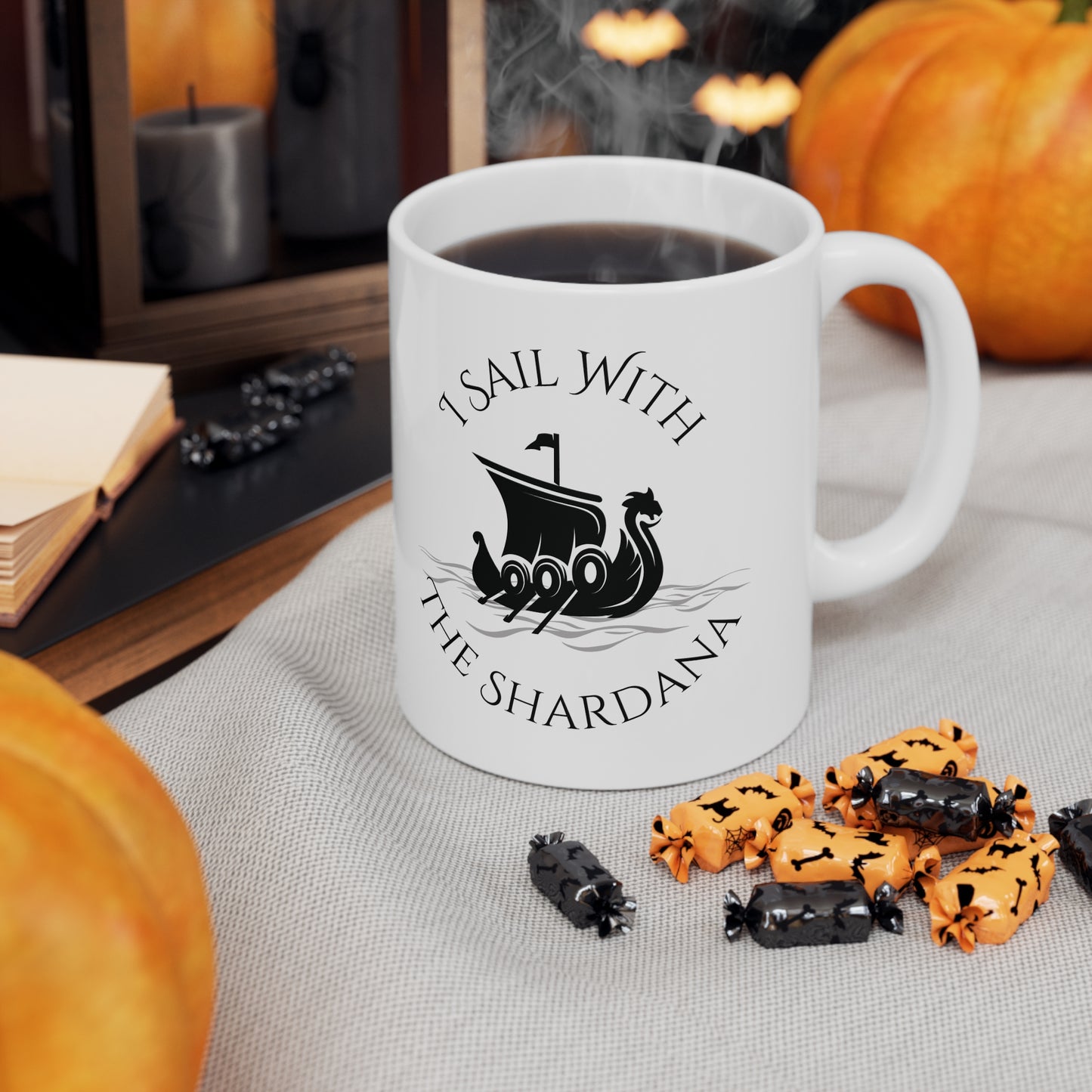 Shardana, Ceramic Coffee Cup (white)