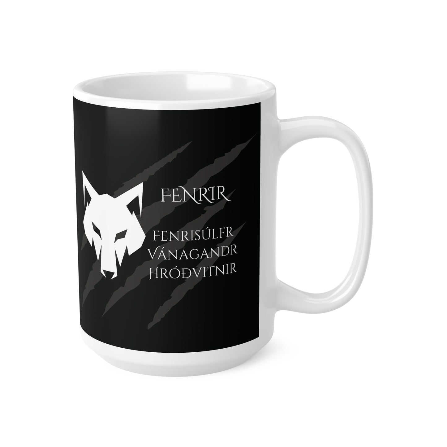 Fenrir, Ceramic Coffee Cup (black)