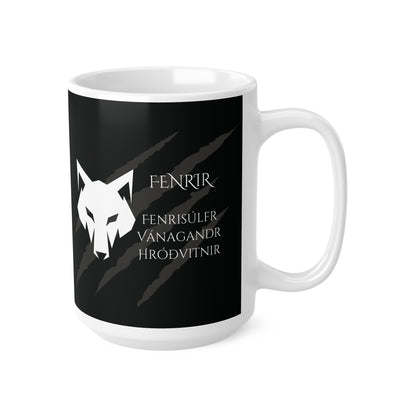Fenrir, Ceramic Coffee Cup (black)
